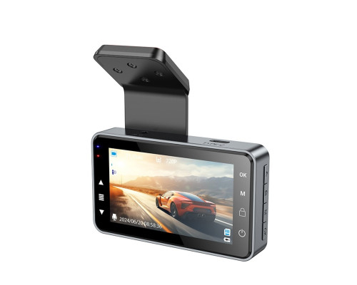Відеореєстратор HOCO DV9 3-inch screen driving recorder (720P) Metal Gray (6942007633345)