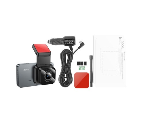 Відеореєстратор HOCO DV9 3-inch screen driving recorder (720P) Metal Gray (6942007633345)