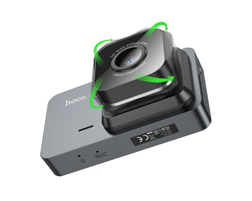 Відеореєстратор HOCO DV9 3-inch screen driving recorder (720P) Metal Gray (6942007633345)