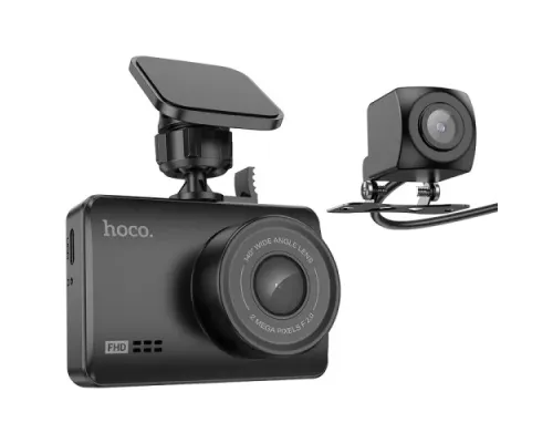 Відеореєстратор HOCO DV3 Driving recorder with display(dual-channel) Black mag-6942007608183145081