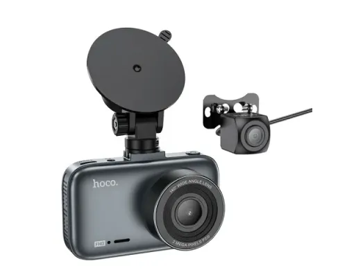 Відеореєстратор HOCO DV6 Driving recorder with 3-inch display(with rear camera) Чорний mag-6942007619745146725