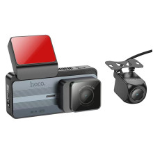 Відеореєстратор HOCO DV12 driving recorder 2K display GPS(with rear camera) Silvery Gray (6942007640176)