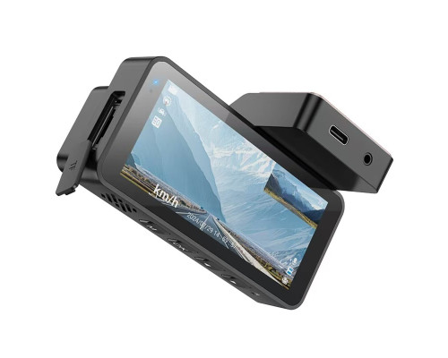 Відеореєстратор HOCO DV12 driving recorder 2K display GPS(with rear camera) Silvery Gray (6942007640176)