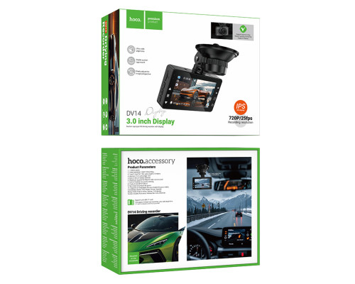 Відеореєстратор HOCO DV14 3-inch screen display driving recorder(720P) (6942007653961)