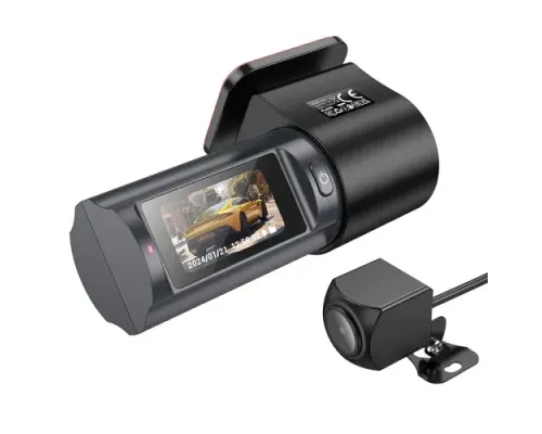Відеореєстратор HOCO DV8 2K display hidden driving recorder(with rear camera) Чорний mag-6942007623384146726