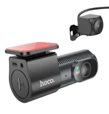 Відеореєстратор HOCO DV8 2K display hidden driving recorder(with rear camera) Чорний mag-6942007623384146726