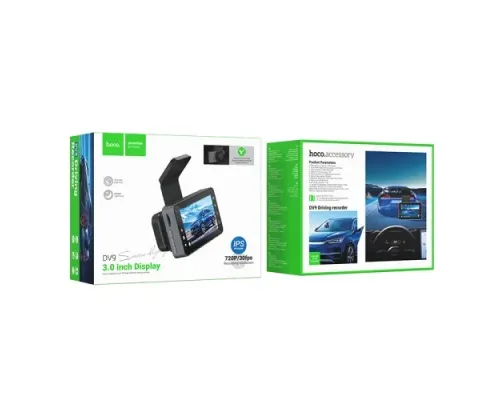Відеореєстратор HOCO DV9 3-inch screen driving recorder (720P) Чорний mag-6942007633345145090