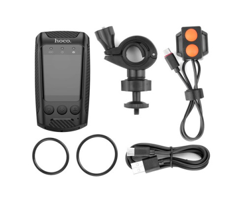 Відеореєстратор для вело/мото HOCO DV104 4K Riding recorder black mag-6942007646000138148