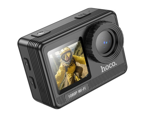 Спортивна камера HOCO DV103 Dual color screen sports camera Black mag-6942007638296138659