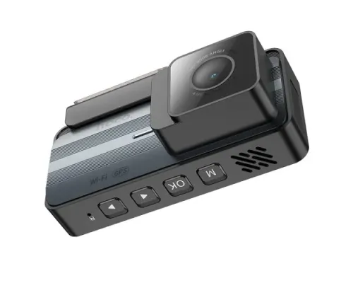 Відеореєстратор HOCO DV12 driving recorder 2K display GPS(with rear camera) Gray mag-6942007640176144409