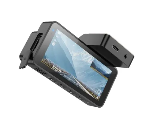 Відеореєстратор HOCO DV12 driving recorder 2K display GPS(with rear camera) Gray mag-6942007640176144409