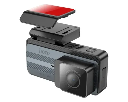 Відеореєстратор HOCO DV12 driving recorder 2K display GPS(with rear camera) Gray mag-6942007640176144409