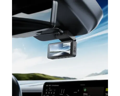 Відеореєстратор HOCO DV12 driving recorder 2K display GPS(with rear camera) Gray mag-6942007640176144409