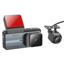 Відеореєстратор HOCO DV12 driving recorder 2K display GPS(with rear camera) Gray mag-6942007640176144409