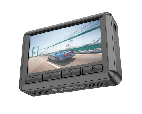 Відеореєстратор HOCO DV3 Driving recorder with display(dual-channel) Black (6942007608183)