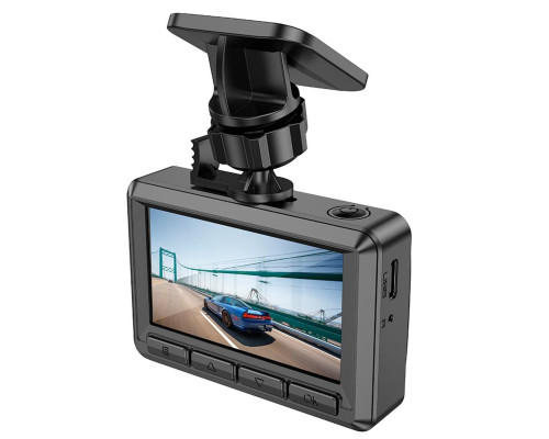 Відеореєстратор HOCO DV3 Driving recorder with display(dual-channel) Black (6942007608183)