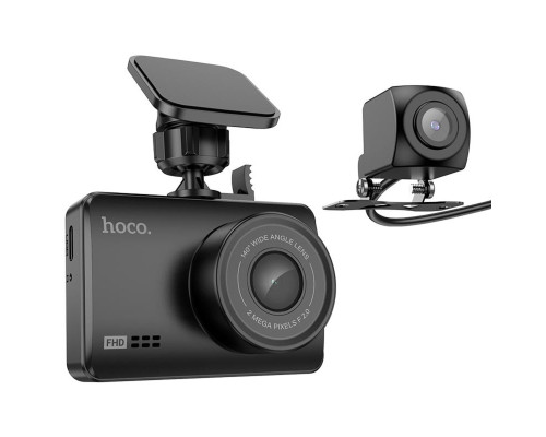 Відеореєстратор HOCO DV3 Driving recorder with display(dual-channel) Black (6942007608183)