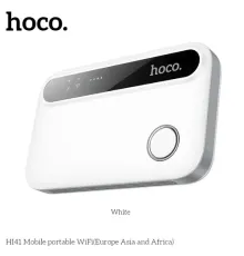 Портативний мобільний WiFi HOCO HI41 Білий mag-6942007647984144425