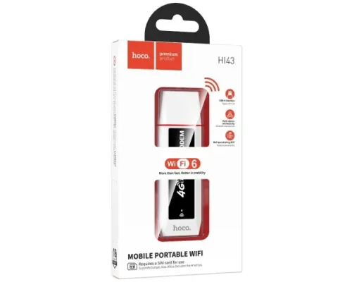 Мобільний портативний WiFi HOCO HI43 Білий mag-6942007677257154191