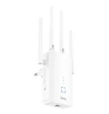 WiFi-роутер HOCO HI35 WiFi4 repeater(EU) Білий mag-6942007662918145624