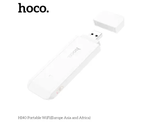 Портативний WiFi HOCO HI40 Portable WiFi Білий mag-6942007647977144424