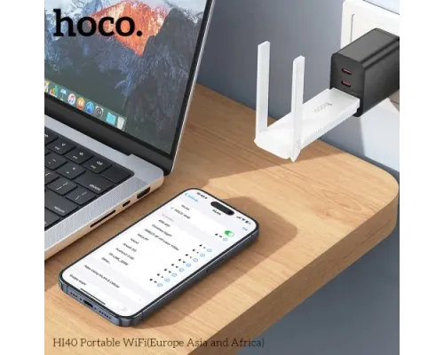 Портативний WiFi HOCO HI40 Portable WiFi Білий mag-6942007647977144424