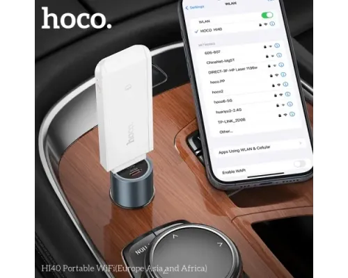 Портативний WiFi HOCO HI40 Portable WiFi Білий mag-6942007647977144424