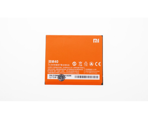 Акумулятор (батарея) для смартфона (телефону) Xiaomi Mi 2A, BM40, 3.8V 2030mAh 7.9Wh (China Original) NBB-75834