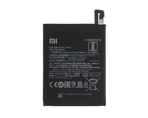 Акумулятор (батарея) для смартфона (телефону) Xiaomi Redmi Note 6 Pro, BN48, 3.85V 4000mAh (China Original) NBB-134564