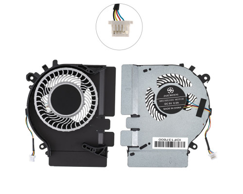 Вентилятор 2шт для ноутбука XIAOMI MI 15.6, 4pin, GTX1050 version, DC 5V (CPU + GPU) (Кулер) NBB-140279