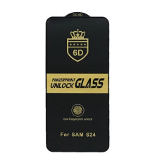 Захисне скло 6D Anti-static for Samsung S24 чорне тех пак mag-2000001491768100165