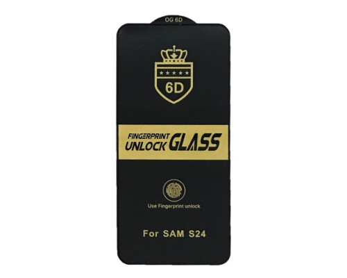Захисне скло 6D Anti-static for Samsung S24 чорне тех пак mag-2000001491768100165