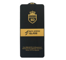 Захисне скло 6D Anti-static for Xiaomi Redmi Note 12 Pro чорне тех пак mag-2000001439906100051