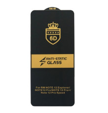 Захисне скло 6D Anti-static for Xiaomi Redmi Note 12 Pro чорне тех пак mag-2000001439906100051