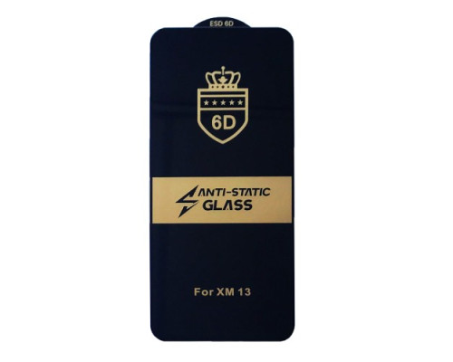 Захисне скло 6D Anti-static for Xiaomi 13/14 чорне тех. пак. mag-2000001576861133585
