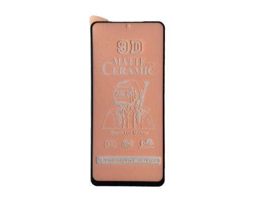 Захисне скло Ceramic MATTE for Xiaomi Redmi Note 10 5G чорне тех. пак. mag-2000001334041100459