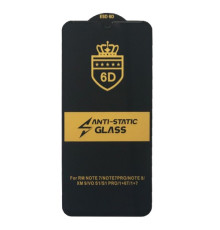 Захисне скло 6D Anti-static for Xiaomi Redmi Note 8 чорне тех. пак. mag-20000012507095960