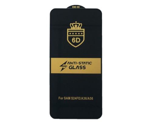 Захисне скло 6D Anti-static for Samsung A36/A56 чорне тех пак mag-2000001582961133616