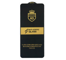Захисне скло 6D Anti-static for Xiaomi Redmi A3 /Xiaomi Poco C61 чорне тех пак mag-200000151712354246