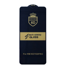 Захисне скло 6D Anti-static for Xiaomi Redmi Note 8 PRO чорне тех. пак. mag-20000012507165961