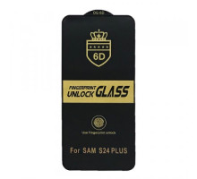 Захисне скло 6D Anti-static for Samsung S24 Plus чорне тех пак mag-2000001491775124022