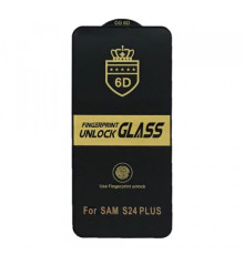 Захисне скло 6D Anti-static for Samsung S24 Plus чорне тех пак mag-2000001491775124022