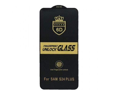 Захисне скло 6D Anti-static for Samsung S24 Plus чорне тех пак mag-2000001491775124022