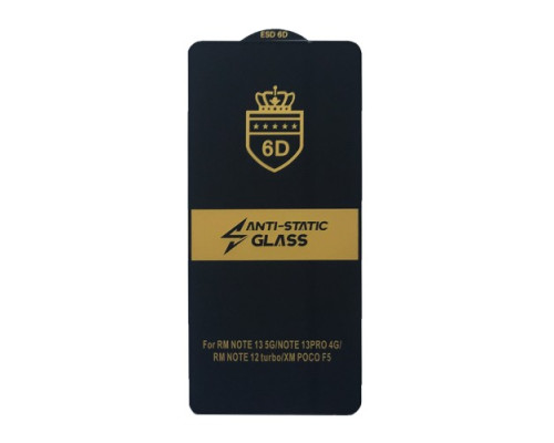 Захисне скло 6D Anti-static for Xiaomi Poco F6 Pro чорне тех пак mag-2000001531938100275