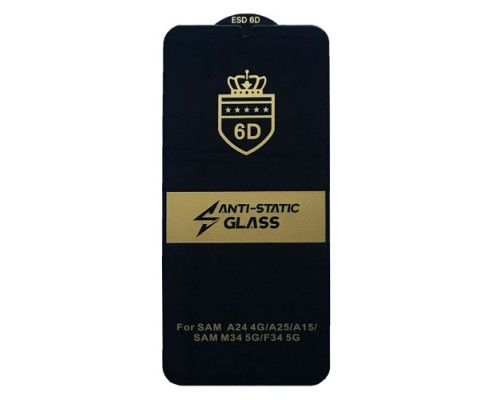 Захисне скло 6D Anti-static for Samsung M34 5G чорне тех. пак. mag-2000001550069137475