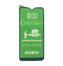 Захисне скло CERAMIC for Samsung A01 (A015) чорне тех. пак. mag-20000011709848819