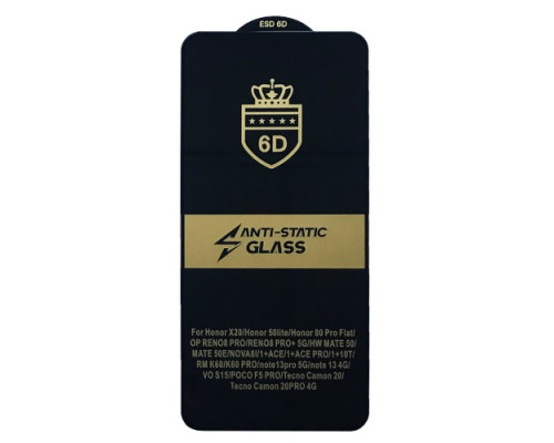 Захисне скло 6D Anti-static for Xiaomi Poco X6 Pro 5G чорне тех пак mag-200000155010658642