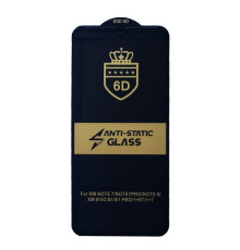 Захисне скло 6D Anti-static for Xiaomi Redmi Note 7 чорне тех. пак. mag-20000012507925968