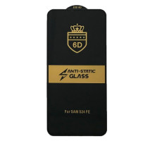 Захисне скло 6D Anti-static for Samsung S24 FE чорне тех упаковка mag-2000001552971133581
