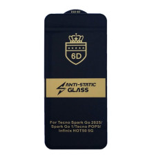 Захисне скло 6D Anti-static for Infinix Smart 9/Infinix Hot 50 5G/Hot 50i чорне тех. пак. mag-2000001577028143031